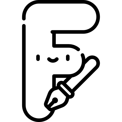 F education f abecedary icon