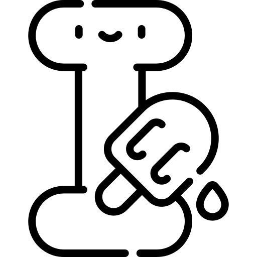 I alphabet capital letter abecedary icon