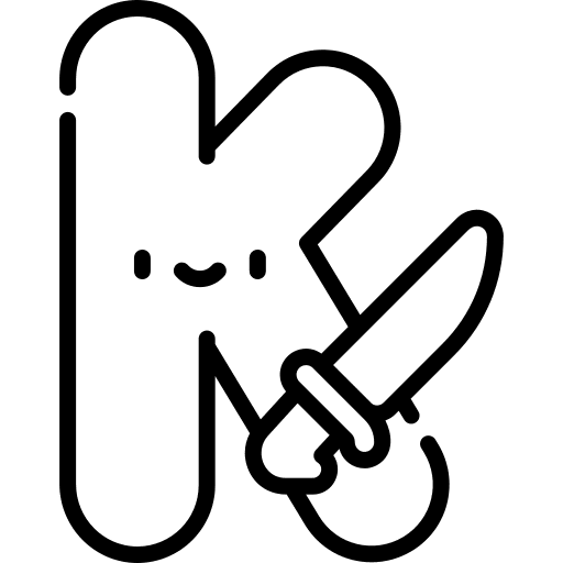 K alphabet education consonant icon
