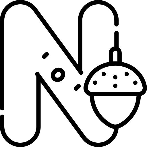 N alphabet learn n icon