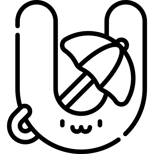 U learn education vowel icon