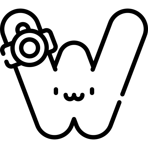 W education w alphabet icon