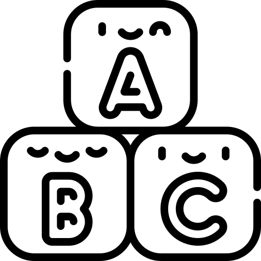 Alphabet alphabet kid and baby educative icon