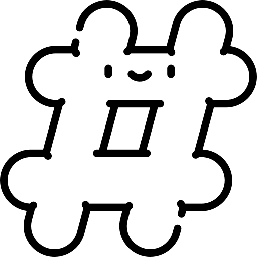 Hashtag sign social network social media icon