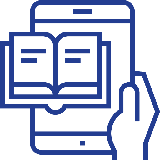 Ebook electronics open book smartphone icon