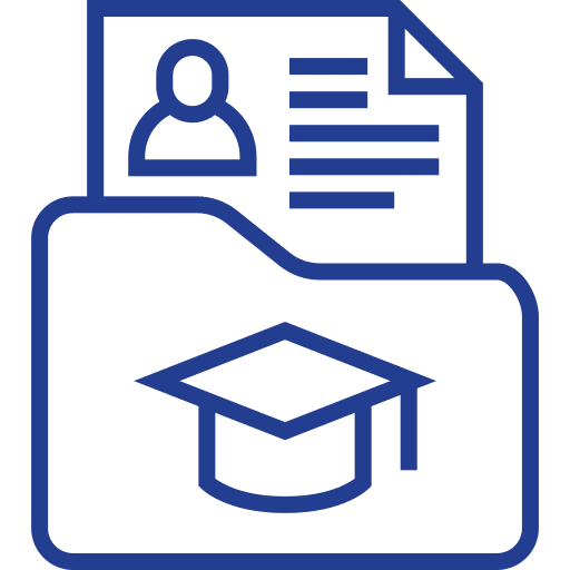 Folder records user personal information icon