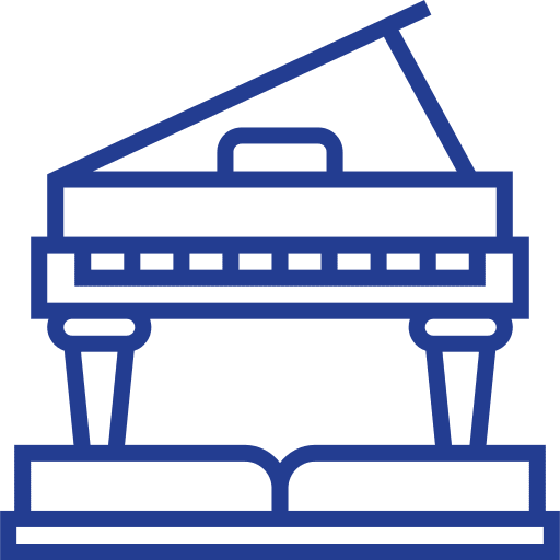 Music piano reading study icon Music piano reading study icon