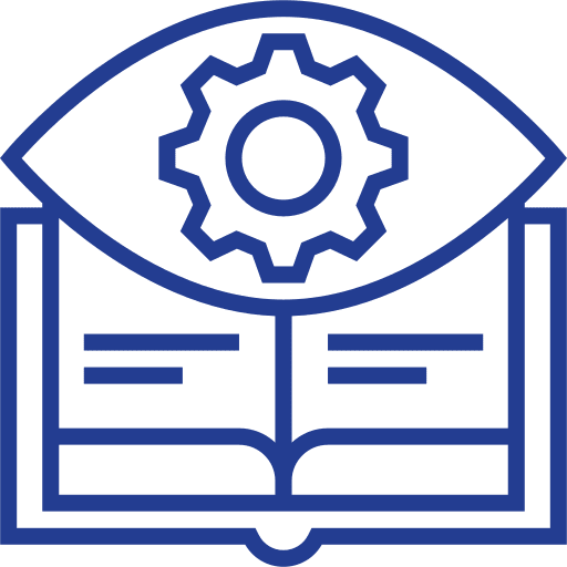 Reading study open book eye icon