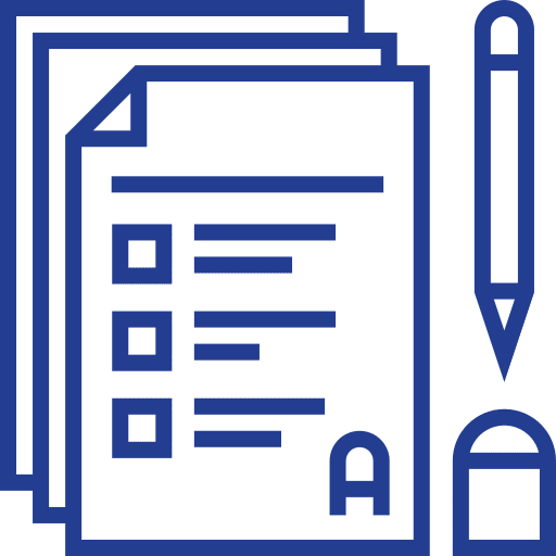Exam test task document icon Exam test task document icon