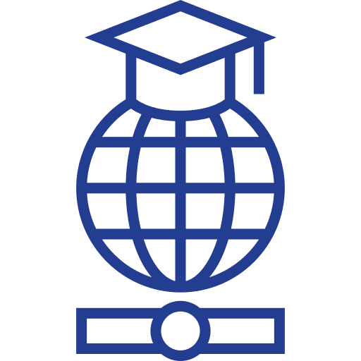 Global learning earth grid cap online learning icon Global learning earth grid cap online learning icon