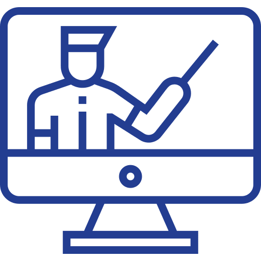 Online learning computer avatar learning online icon Online learning computer avatar learning online icon