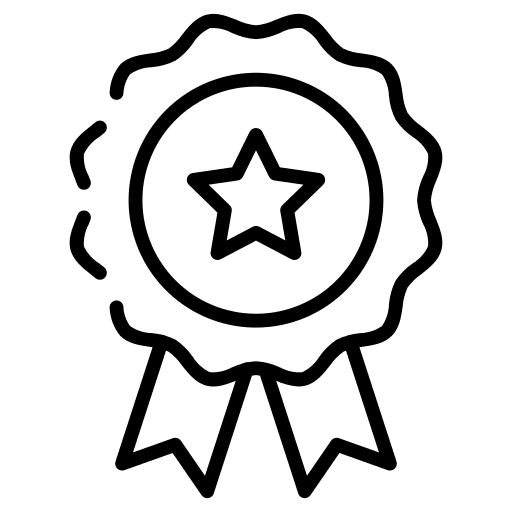 Award medal sports and competition certification icon