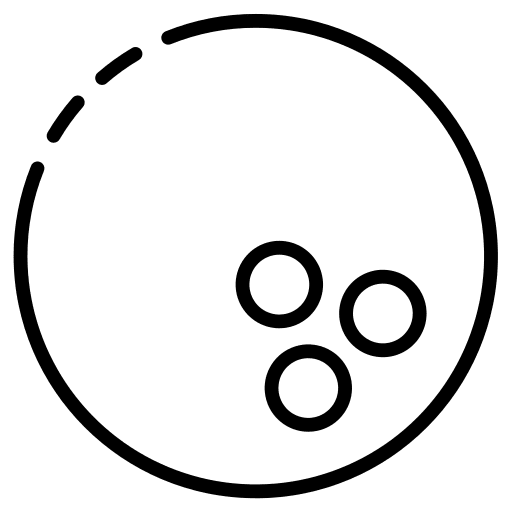 Bowling ball game sports and competition bowling ball icon