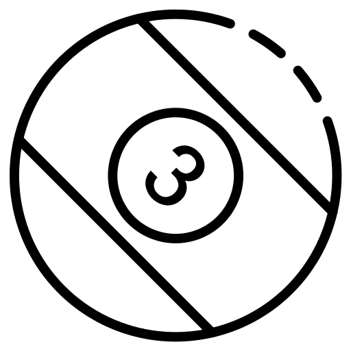 Pool ball billiard sports and competition pool ball icon