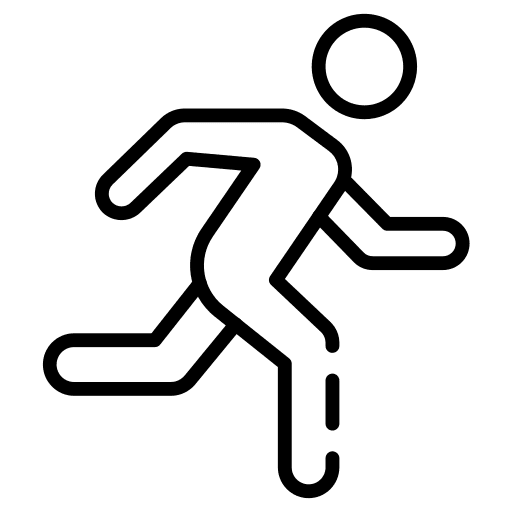 Running ready man athlete icon