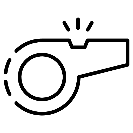 Whistle whistle referee sports and competition icon