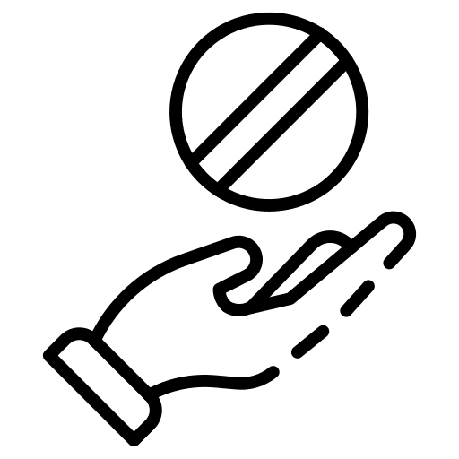 Ball hand sports and competition ball icon