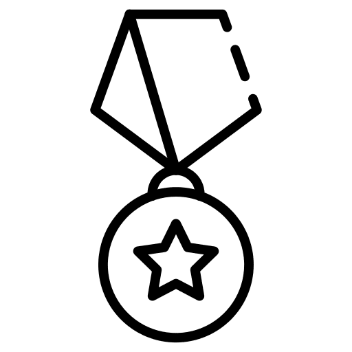 Medal star award sports and competition icon