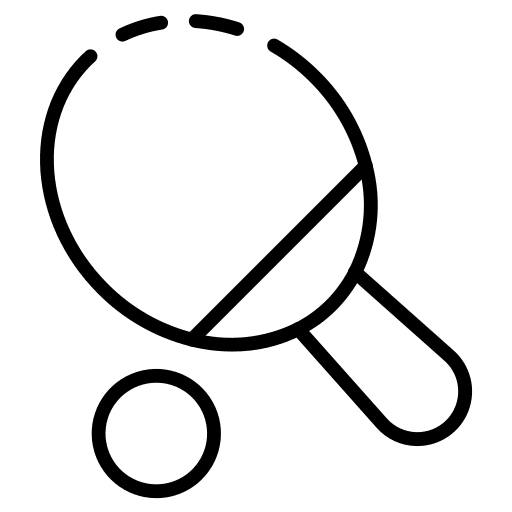 Table tennis sports and competition ball table tennis icon