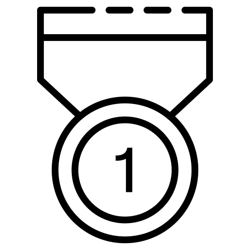 Badge sports and competition first award icon