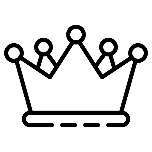 Crown king queen monarchy icon