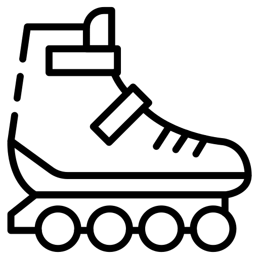 Roller skate skid roller skate sportive icon