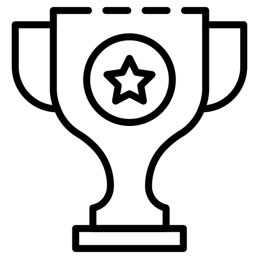 Trophy prize trophy sports and competition icon