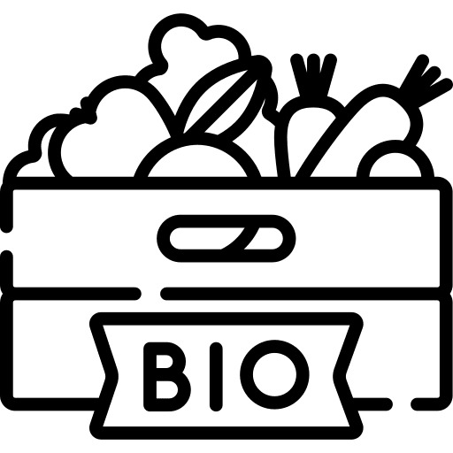 Bio harvest fruit natural icon