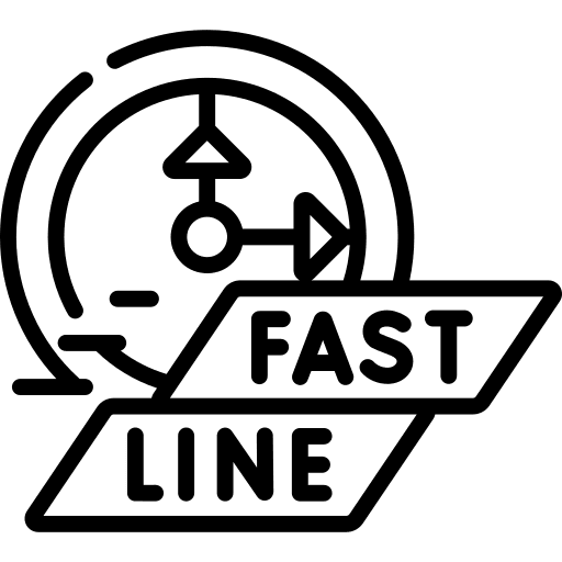 Fast time and date line time icon Fast time and date line time icon
