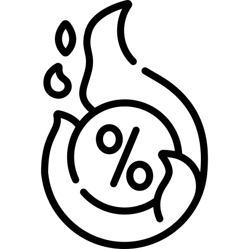 Offer flame percentage fire icon Offer flame percentage fire icon