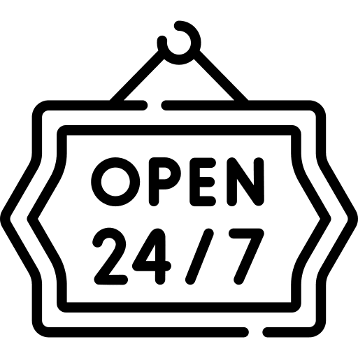 Open open 7 days signboard icon Open open 7 days signboard icon