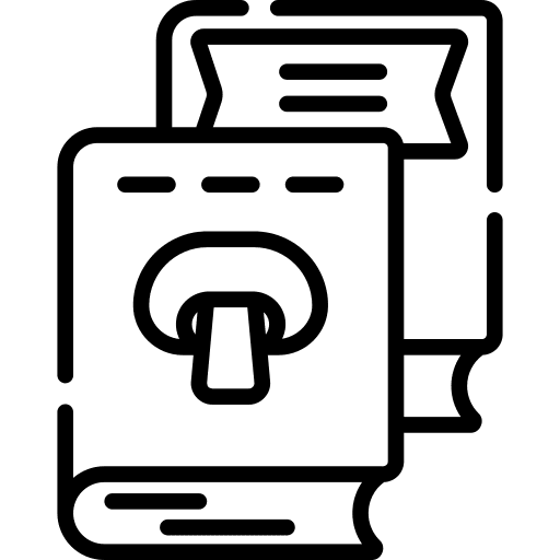 Book food and restaurant mushroom cooker icon Book food and restaurant mushroom cooker icon