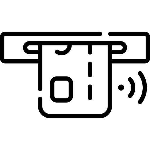 Pay card cash machine wifi signal debit card icon Pay card cash machine wifi signal debit card icon