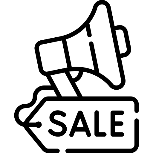 Sale shopping communications advertisement icon Sale shopping communications advertisement icon