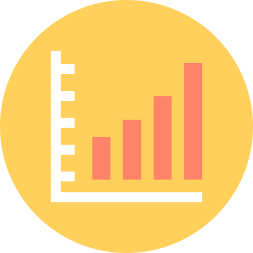 Bar chart business business and finance statistics icon