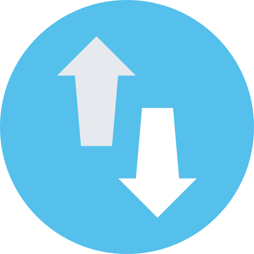 Transfer direction interface seo and web icon