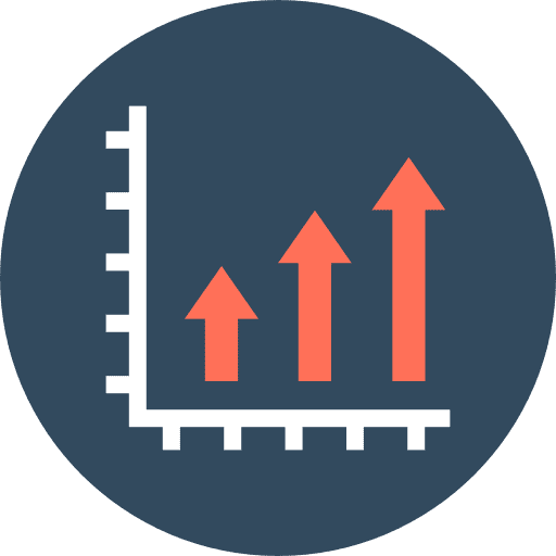 Analytics bar chart seo and web analytics icon