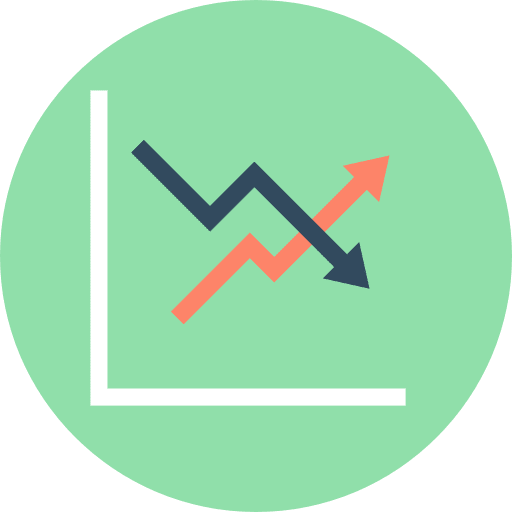 Analytics seo and web stats profits icon