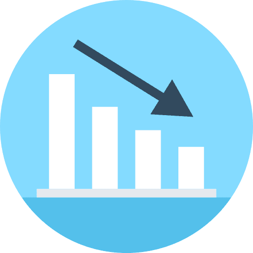 Loss seo and web stats statistics icon