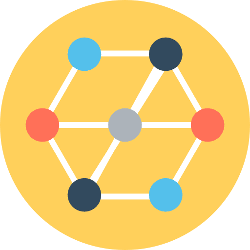 Networking interface share connector icon