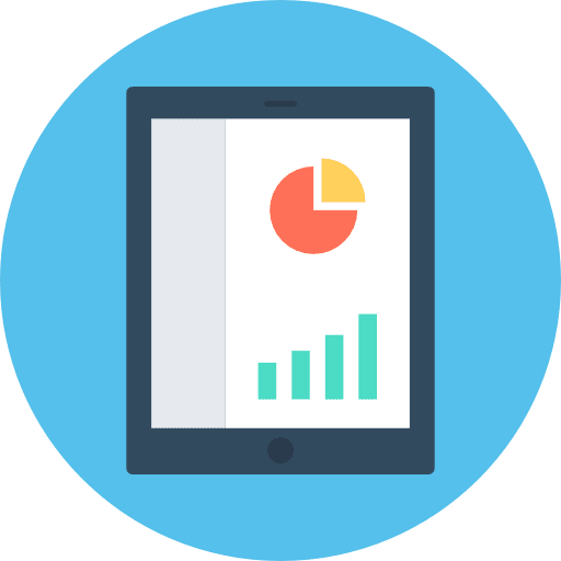 Analytics business bar chart profits icon