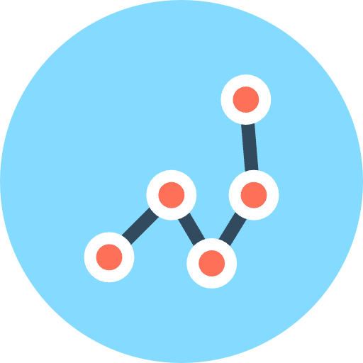 Analytics seo and web statistics profits icon
