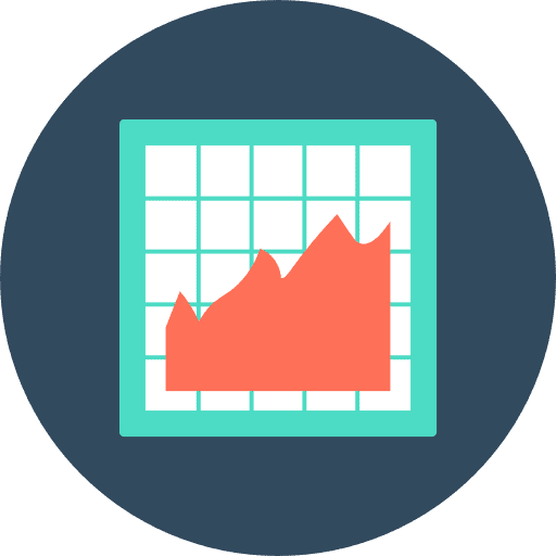 Analytics business seo and web stats icon