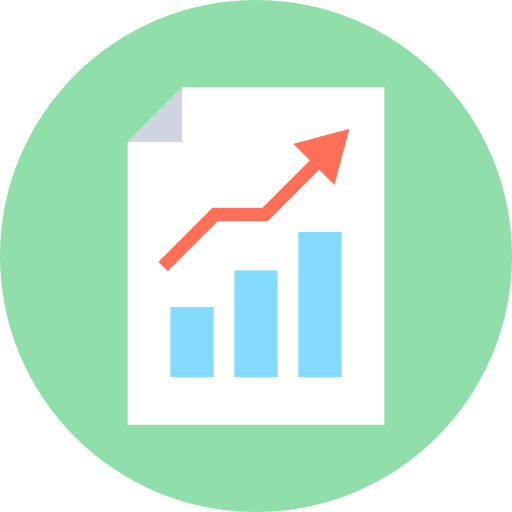 Analytics stats seo and web bar chart icon
