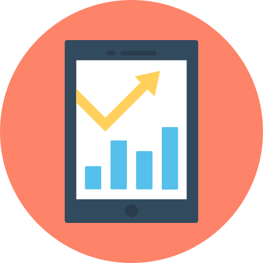 Analytics stats bar chart statistics icon