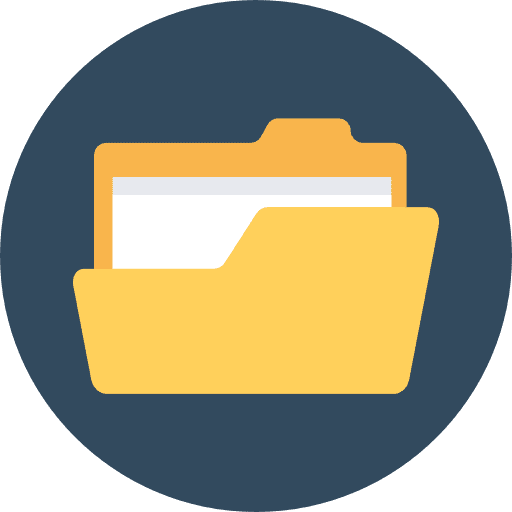 Folder data storage office material folder icon