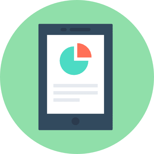 Tablet tablet analytics business icon