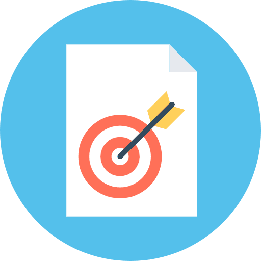 Target seo and web file document icon