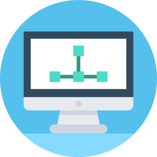 Computer tv television screen icon