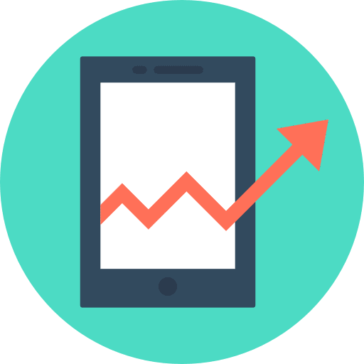 Tablet stats electronics technology icon